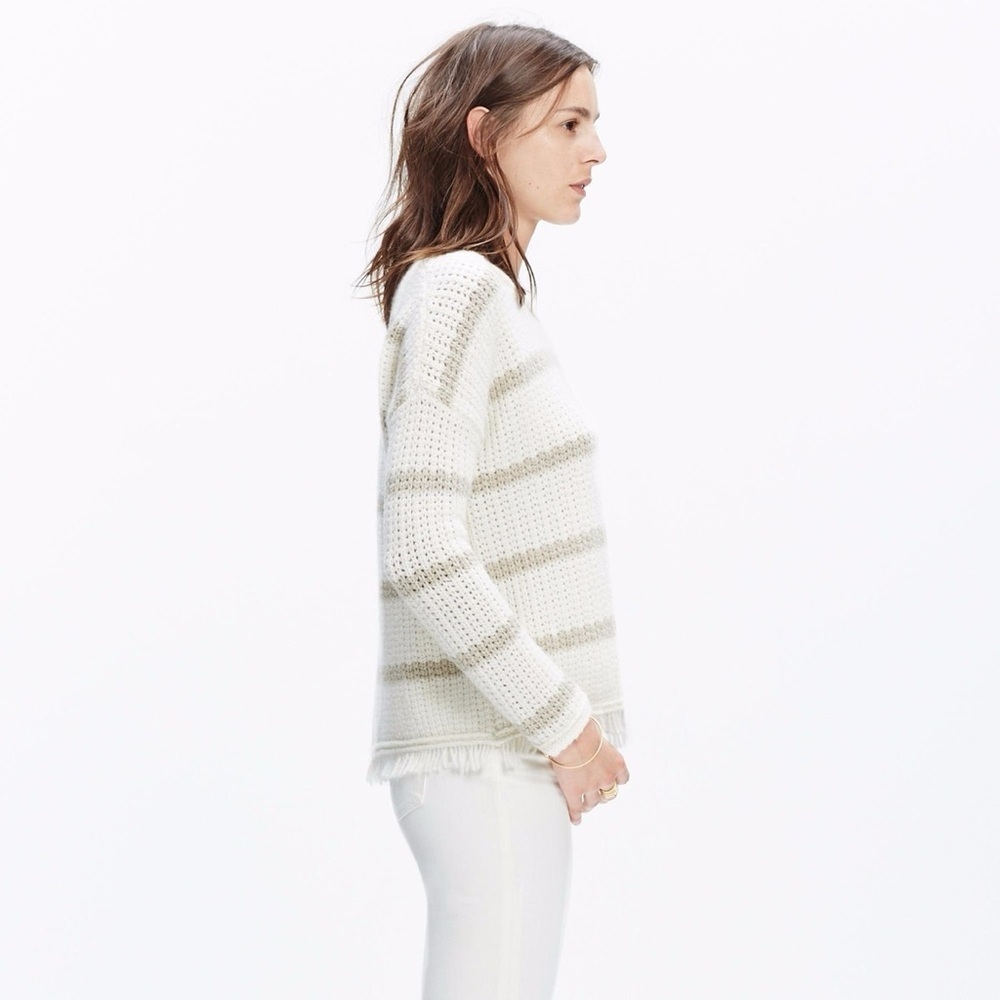 Madewell Striped Merino Wool/Alpaca Sweater - Picture 3 of 9